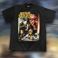 ราคา เสื้อยืดคอฟิต รุ่น Star Wars สีดำเฟด สีดำ DTG (28952956099)