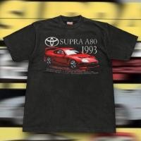 ราคา เสื้อยืดคอฟิต รุ่น Supra A80 สีดำเฟด สีดำ DTG (28301175480)