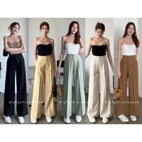 ราคา ? ? ? ? ? ? ? ? ? ? ? ? ? ? ? กางเกงเอวสูง ขากระบอกขอบเอวในตัว ตะขอซิปหน้า แต่งหูเข็มขัด มีเป๋า2ข้าง ทรงสวย ผ้าเนื้อดี ใส่แล้วดูแพง (24307456947)