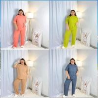 ราคา ชุดเซ้ทสาวอวบ Set 2 ชิ้น เสื้อแขนสั้น กางเกงขายาว ชุดเซ็ทอก 60 น้ำหนัก 100 ใส่ได้ เสื้อสาวอวบ ชุดเซ็ท ผู้หญิง TZ9998 (24771834091)