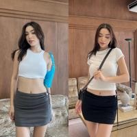 ราคา emma skirt กระโปรงรูดข้างแบบตัวแม่ แบบสับ มีซับในกางเกง (23458427344)