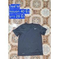 ราคา เสื้อกีฬา Nike dri fit สีดำ มือสอง ไซด์ M คอวี (29001753841)