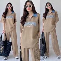 ราคา Zera ชุดเซ็ท 2 ชิ้นผู้หญิง ชุด เสื้อกางเกง ผู้หญิง ชุดเซ็ทขายาวผู้หญิง ชุดคนอ้วน แฟชั่น สไตล์สปอร์ตลำลอง ชุดเซ็ท TZ85 (25725790747)