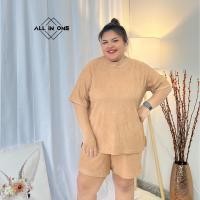 ราคา ชุดเซ็ทผู้หญิง แฟชั่นเกาหลี ชุดเซทขาสั้นสาวอวบอ้วนใส่ในวันสบายๆราคาถูกที่สุด เสื้อแขนสั้น กางเกงขาสั้น พร้อมส่ง TZ4002 (25870909769)