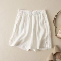 ราคา 59กางเกงขาสั้นลําลอง ผ้าฝ้าย และผ้าลินิน เอวสูง ทรงตรง ระบายอากาศ สวมใส่สบาย แฟชั่นฤดูร้อน สําหรับสตรี 2023 (22377750210)