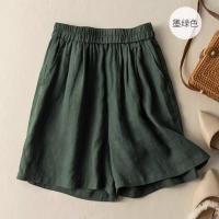 ราคา 36 กางเกงขาสั้นลําลอง ขาห้าส่วน ผ้าฝ้าย และผ้าลินิน เอวสูง ทรงตรง ขนาดใหญ่ แฟชั่นสําหรับสตรี (19992346240)