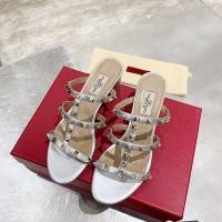ราคา รองเท้าแตะส้นหนาฤดูร้อน Valentino Grey Willow Nail Series รองเท้าผู้หญิงแฟชั่น AF30 (29805659537)
