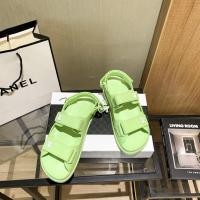 ราคา 2024 NewChanel รองเท้าแตะผู้หญิงสีเขียวกาวนุ่ม Jelly Velcro รองเท้าแตะแฟชั่นเซ็กซี่ HDL1 (29805659412)