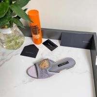 ราคา Dolce Gabbana รองเท้าแตะสุภาพสตรี Sunflower Grey Lace Upper หนังแกะเบาะเท้าแฟชั่นเซ็กซี่รองเท้าผู้หญิง 1YLJ (29805659353)