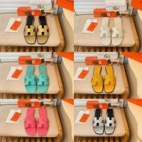 ราคา HERMES เฮอร์มีส รองเท้าแตะหนังแกะแบนแฟชั่นเวอร์ชั่นเกาหลีอารมณ์เซ็กซี่รองเท้าแตะทุกวัน OPUX (29705659517)