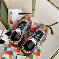 ราคา Gucci Daddy Shoes GG Multicolor Series Rhyton รองเท้าผ้าใบสุภาพสตรีผ้าใบสีสไตล์เดียวกันสําหรับผู้ชายและผู้หญิงรองเท้าผ้าใบ PFVZ (29705659459)