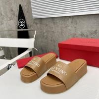 ราคา 新款valentinoรองเท้าแตะหนาsole cmsheepskinbrowndprintedletterscomfortablefashionรองเท้าผู้หญิง (28850503324)