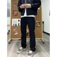 ราคา American Slim fit All Match Lab High Street Straight Jeans Slimmer Look Cleanfit Stretch Pure Black Monster ดูสูง (24877925343)