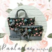 ราคา กระเป๋าผ้าแฮนด์เมดแบบถือ สะพาย ขนาดใหญ่ มีสายสะพาย แถมฟรี กระเป๋าเครื่องสำอาง พวงกุญแจดอกทิวลิป (23034364614)