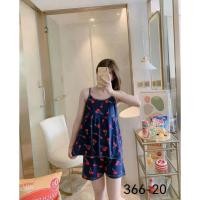 ราคา พิชุดนอนน่ารักผู้หญิงเกาหลี ซาติน อวบชุดนอนสายเดี่ยวผู้หญิง พร้อมกางเกงขาสั้น ลายน่ารักๆ ผ้านุ่มใส่สบาย 366 (25572660098)