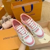 ราคา LOUIS VUITTON Louis Vuittontop Leather Thick Sole New Fashion Womens Small White Shoes POJK NNDC (29955662246)