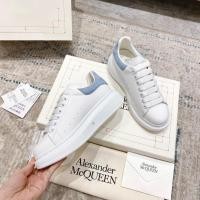 ราคา Alexander McQueen รองเท้ากีฬาอัพเกรด Sky Blue Suede Unisex คลาสสิกทนทาน Soft Cowhide รองเท้าแฟชั่นผู้หญิง JDSZ (29955662229)