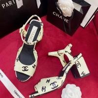 ราคา 2024新款chanel รองเท้าส้นสูงหนังแกะสีเหลือง 5D สเตอริโอการพิมพ์ Chunky ส้นต่ํา 6 5 ซม แฟชั่นผู้หญิงรองเท้า DQNM (29955662199)