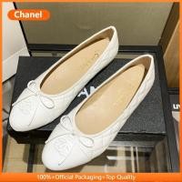ราคา ผู้หญิงรองเท้าแบนรองเท้าบัลเล่ต์โบว์หัวกลมสีขาวเยื่อหุ้มสมองการจับคู่สีแฟชั่นรองเท้าเดียว 7เขา ใช่ (29855662241)