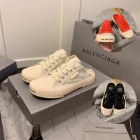 ราคา รองเท้าผ้าใบคู่ Balenciaga รองเท้าผ้าใบใหม่ PARIS รองเท้าผ้าใบย้อนยุคเก่าผ้าใบย้อมน้ําแฟชั่นรองเท้าแตะผูกเชือก E5SU (26555659340)