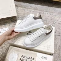 ราคา Alexander McQueen รองเท้าผ้าใบนําเข้า Full Grain Cowhide Gunmetal รองเท้าหางผู้หญิงขนาดใหญ่ TES7 (26455659434)