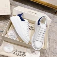 ราคา Alexander McQueen รองเท้ากีฬาอัพเกรดหนังนิ่มสีน้ําเงินเข้ม Unisex คลาสสิกทนทาน Soft Cowhide รองเท้าแฟชั่นผู้หญิง H4EQ (26455659371)