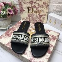 ราคา Dior รองเท้าแตะผู้หญิงหนังแท้ Casual Summer Flip Flop รองเท้าแตะเกาหลีสบาย 2BCJ (26455659300)