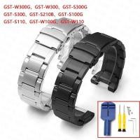 ราคา สายนาฬิกาข้อมือ สเตนเลส โลหะ แบบเปลี่ยน สําหรับ Casio G Shock GST W300 400G B100 S310 S120 S110 W110 (25320694291)