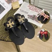 ราคา 2024新款tory Burch Womens Flip Flops Rhinestones Super moving Skin Flat Leisure Fashion Sandals ZUZE (29255662377)