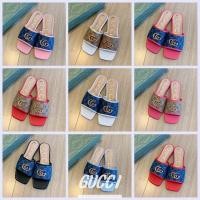 ราคา รองเท้าแตะผู้หญิง GUCCI ใหม่แบนหัวเหลี่ยมส้นบล็อกต่ํา Horsebit แฟชั่นเวอร์ชั่นเกาหลีรองเท้าผู้หญิง QUVU (25933662617)