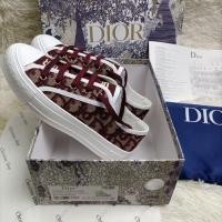 ราคา 2024 ขายร ้ อน DIOR Letter Home สีเทา Presbyopic รองเท ้ าผ ้ าใบ Lace up หนา soled เพิ ่ มความสูงแบน Casual รองเท ้ าผ ้ าใบสีขาว (27700203365)