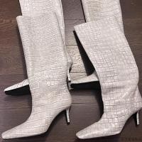 ราคา รองเท้าบูทส้นสูง ยาวถึงเข่า ลายหนังจระเข้ สไตล์ยุโรป และอเมริกา สําหรับผู้หญิง 2024 (25474938033)