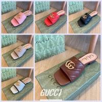 ราคา Gucci รองเท้าแตะผู้หญิงส้นเตี้ย Double G Horsebit Square Head Calfskin รองเท้าแฟชั่นผู้หญิง PPWL (27555658807)