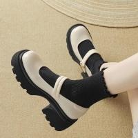 ราคา All match Block Heel แฟชั่นหนาSoledเวอร์ชั่นเกาหลีรองเท้าสตรีแมรี่เจน (29205258408)