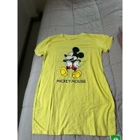 ราคา ชุดเดรสลายMICKEY MOUSEสีเหลืองรีดเพชรงานฟรีไซต์ S M L XL (28955639542)
