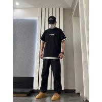 ราคา Supreme Futu Joint LetterLogoPrinted Cursive Script Letter Crew Neck Casual All Match Simple Short Sleeve Fashion (27205760952)