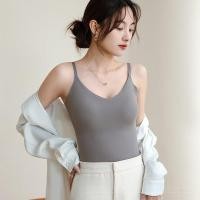 ราคา ขายร้อนเสื้อกล้ามสายเดี่ยวไร้รอยต่อผู้หญิงที่มีแผ่นรองหน้าอกชุดชั้นในฤดูร้อนแบบชิ้นเดียวใส่ด้านในใส่ด้านนอกได้เสื้อชั้นในไม่มีโครงเหล็กบาง xtdt (27655754443)