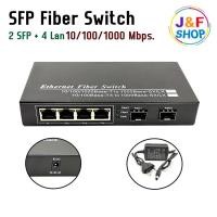 ราคา Fiber Switch SFP 2 Port LAN 4 Port 10 100 1000 SFP Media converter (24566428731)