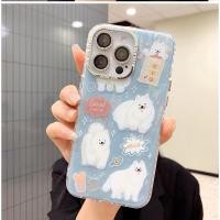 ราคา พร้อมส่งจากไทย ร้านคนไทย เคสลายน้องหมาพื้นฟ้า แหวนครอบกล้องเพชร (25852534207)