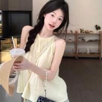 ราคา Breeze สไตล์เกาหลีใหม่เสื้อหลวมพอดีสีทึบเสื้อกั๊ก ins แขนกุดด้านบน (28054977089)