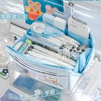 ราคา กระเป๋าดินสอ แบบใส ความจุสูง 10 ชั้น สไตล์ญี่ปุ่น สําหรับนักเรียน (25120201999)