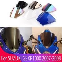 ราคา กระจกสําหรับ Suzuki GSX R GSXR 1000 GSXR1000 2007 2008 K7 Double Bubble WindScreen อุปกรณ ์ เสริมรถจักรยานยนต ์ Fairing Deflector (29900397773)