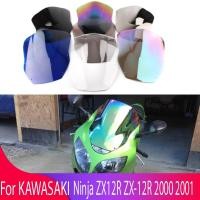 ราคา กระจกสําหรับ KAWASAKI Ninja ZX 12R ZX12R 2000 2001 Double Bubble WindScreen อุปกรณ ์ เสริมรถจักรยานยนต ์ Fairing Deflector (24530986737)
