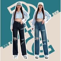 ราคา Punny Jeans P39 กางเกงยีนส์ผู้หญิง มี2สี ทรงกระบอกตรง ผ้าไม่ยืด แต่งเข่าขาด2ข้าง ปลายขาแต่งขาด (24014129274)
