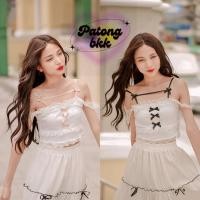 ราคา เสื้อกล้ามสายเดี่ยวเสื้อสายเดี่ยวผู้หญิงแต่งลูกไม้ เสื้อน่ารักมาก (29605481701)
