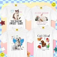 ราคา Live28 เสื้อยืดขาวลายหมาเเมว อก 32 50 สไตล์เกาหลี Dream Big Tshirt โอเวอร์ไซน์ น่ารัก เเฟชั่นผู้หญิง คอกลม (23825959586)