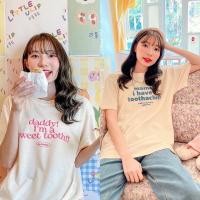 ราคา ลด 60 ใส่โค้ด DWNCUHZ เสื้อยืดลาย Croissant อก 32 50 สไตล์เกาหลี เเฟชั่นน่ารัก สีขาว คอกลม สาวอวบใส่ได้ (11201951533)