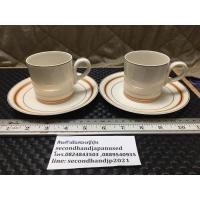 ราคา Set 2 ชุด ชุดแก้วกาแฟญี่ปุ่น ชุดถ้วยน้ำชา Family china N T Japan สภาพใหม่ มือสองจากญี่ปุ่น (9190514913)