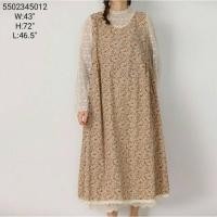 ราคา Japanese styled cotton floral sleeveless dress outlet price แชกแขนกุดผ้าคอตตอนลายดอกไม้งานญี่ปุ่นราคาโรงงาน (25261002106)
