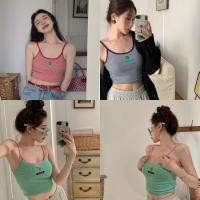 ราคา พร้อมส่ง 3 สี Amelia top เสื้อสายเดี่ยวสกรีนลายผลไม้รูปหัวใจ 37781 (19124801435)